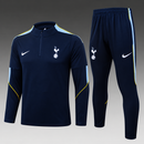 Fato de treino infantil Tottenham Azul Escuro, meio fecho