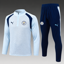 Fato de treino infantil Manchester City Azul Claro, meio fecho