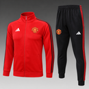 Fato de treino infantil Manchester United Vermelho, fecho completo