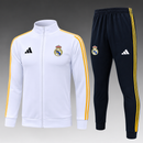 Fato de treino infantil Real Madrid Branco, fecho completo