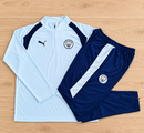 Fato de treino infantil Manchester City Azul Claro, meio fecho – imagem 2