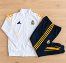 Fato de treino infantil Real Madrid Branco, fecho completo – imagem 2