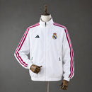 Corta-vento Real Madrid 26/27 Branco Riscas Bordô