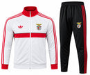 Fato de Treino SL Benfica Retro Branco e Vermelho Adulto